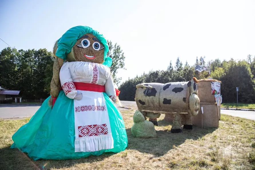 Крот-шахтёр, богомол-переросток и крейсер «Аврора». На полях Беларуси устроили конкурс фигур из соломы