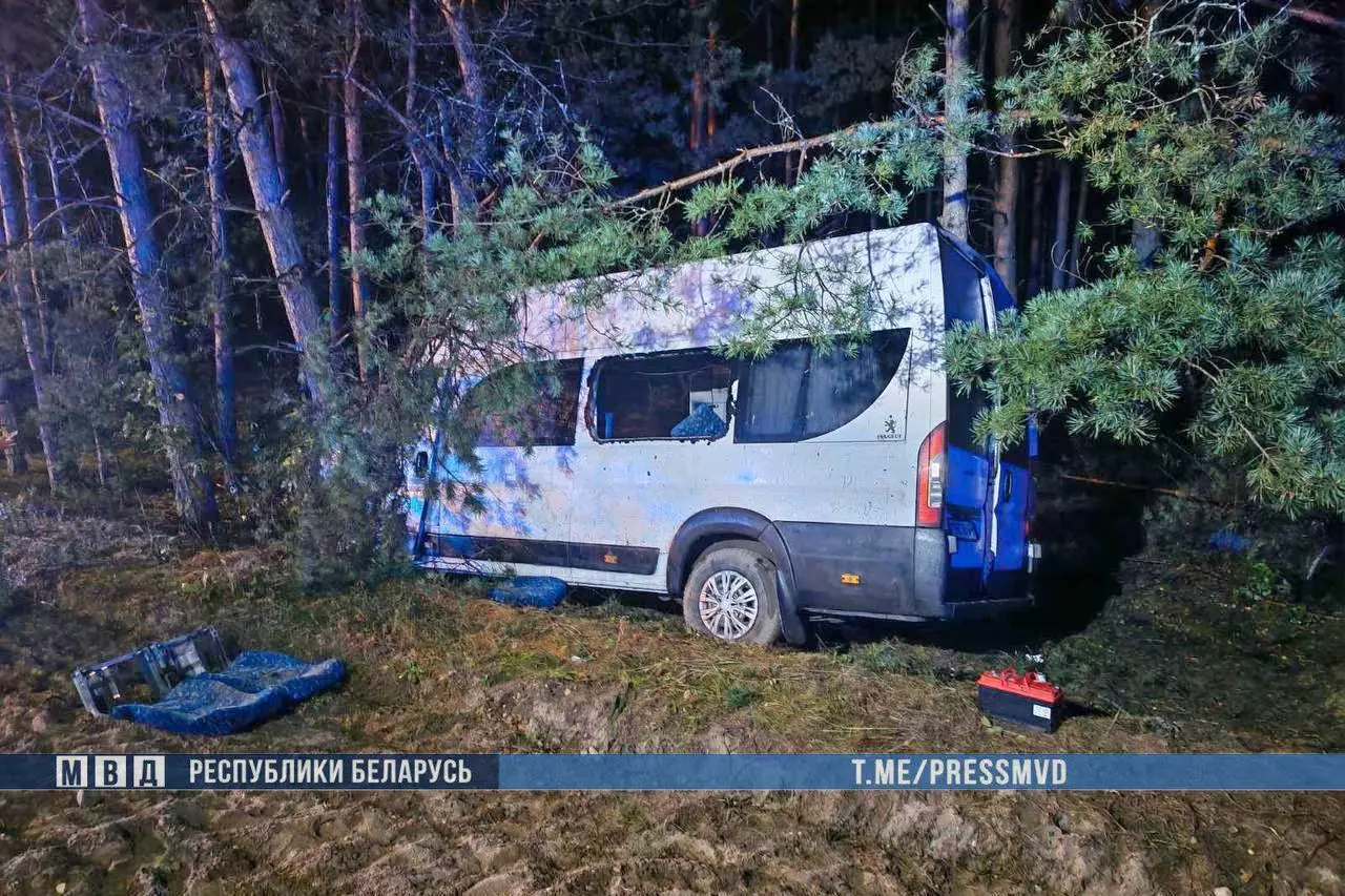 В ДТП с микроавтобусом под Вилейкой пострадали 13 человек