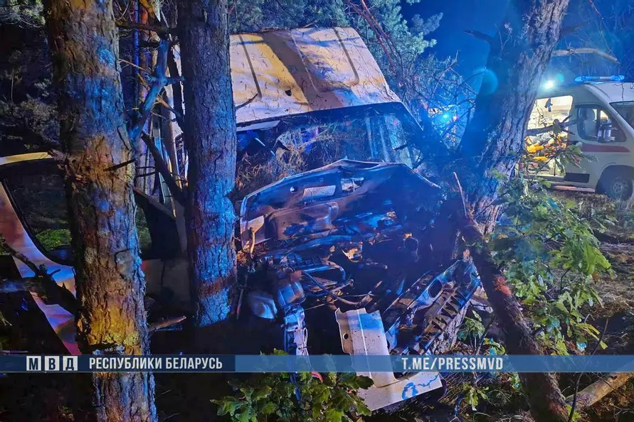 В ДТП с микроавтобусом под Вилейкой пострадали 13 человек