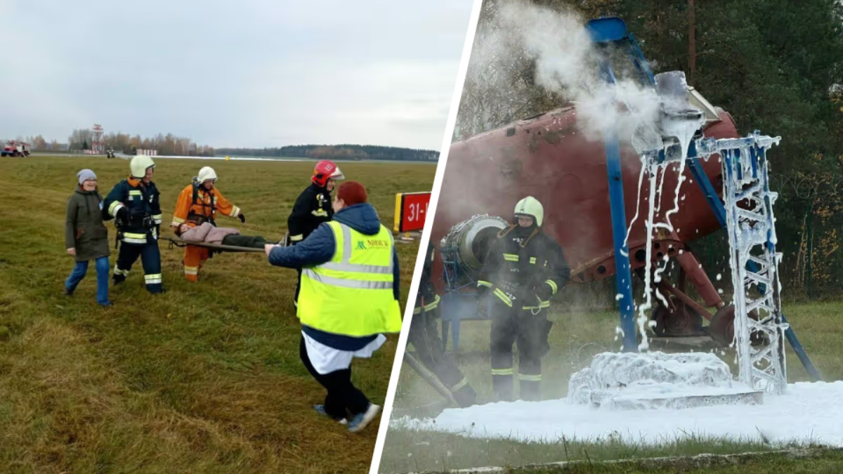 В Могилеве учились спасать пассажирский Boeing