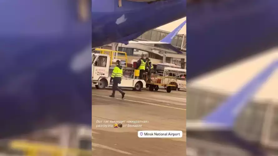 Турагент пожаловалась на "аккуратную" разгрузку багажа в "Белавиа", зрители критику не поддержали - "Гладить и целовать"