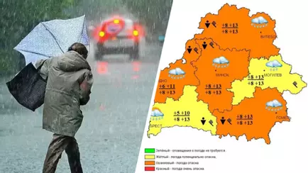 Белгидромет объявил «оранжевые» ливни в 4 областях. Где добавятся грозы и ветер 72 км/ч?