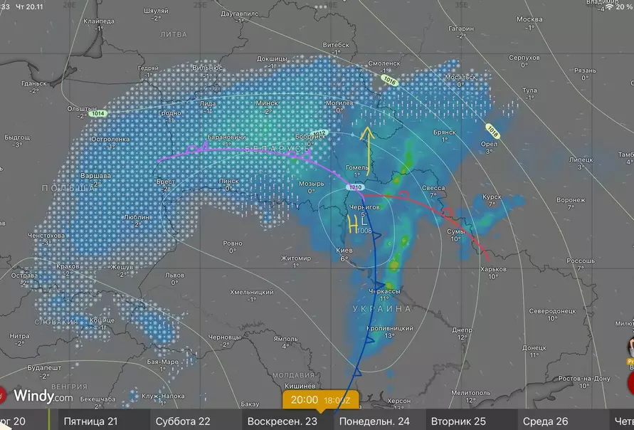 Синоптики пообещали белорусам первую «репетицию» зимы. Где до 10 см снега и -9°С в выходные?