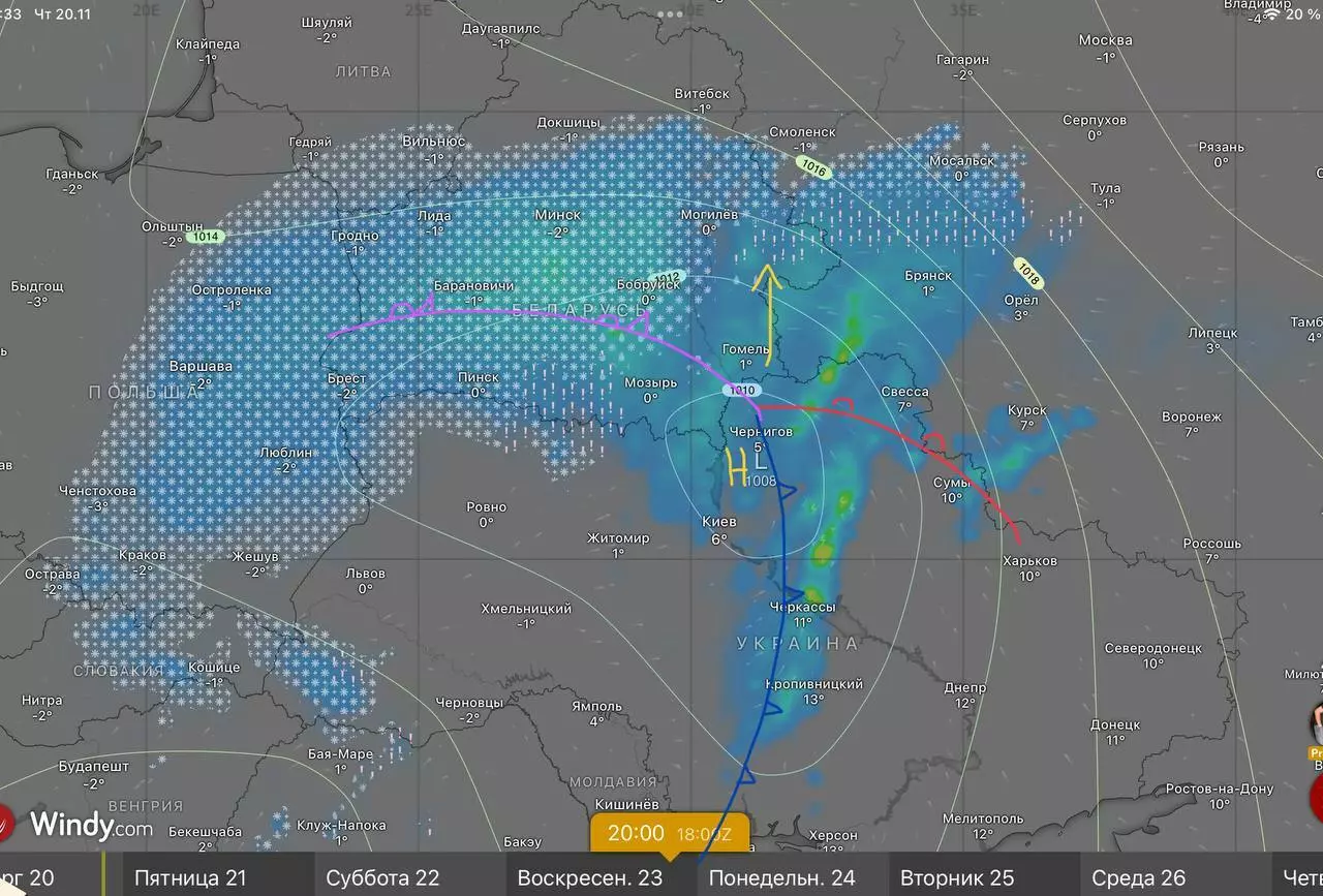 Синоптики пообещали белорусам первую «репетицию» зимы. Где до 10 см снега и -9°С в выходные?