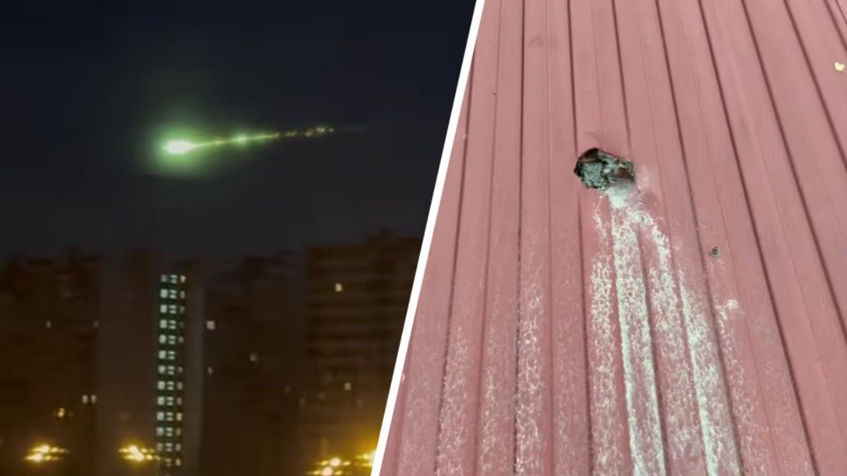 «Зелёный НЛО» пробил крышу жилого дома в России