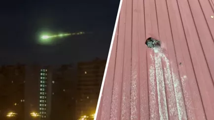 «Зелёный НЛО» пробил крышу жилого дома в России