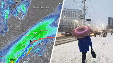 На Беларусь надвигается южный циклон. Где ждать снегопады, а где — локальные грозы?