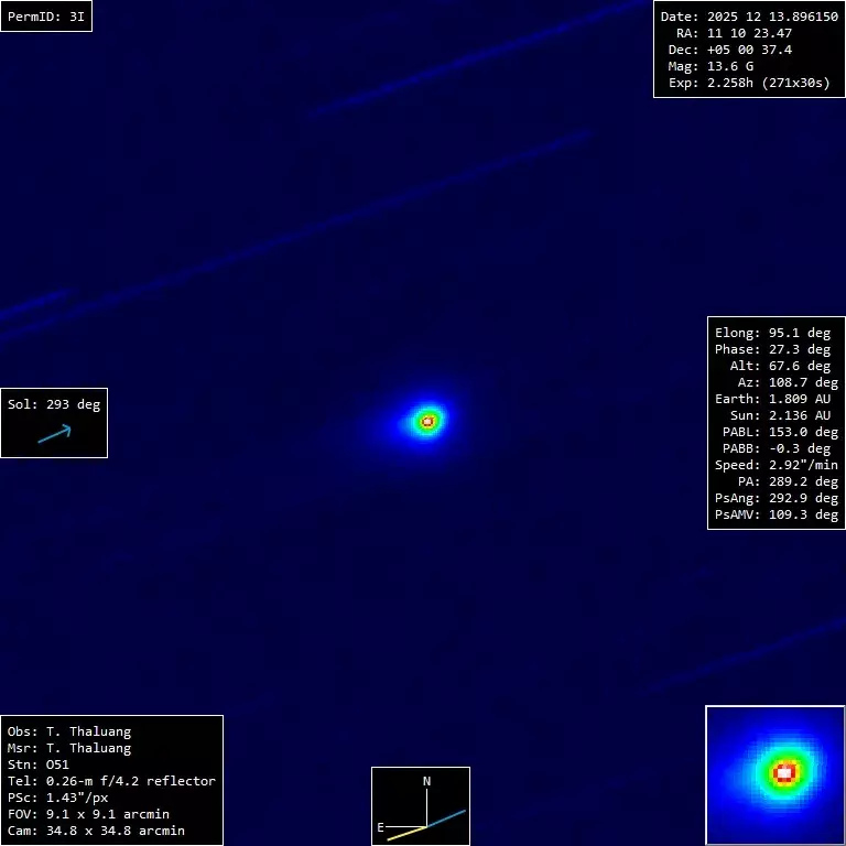 Межзвёздный объект 3I/ATLAS приблизился к Земле на минимальное расстояние. Что теперь увидели учёные?