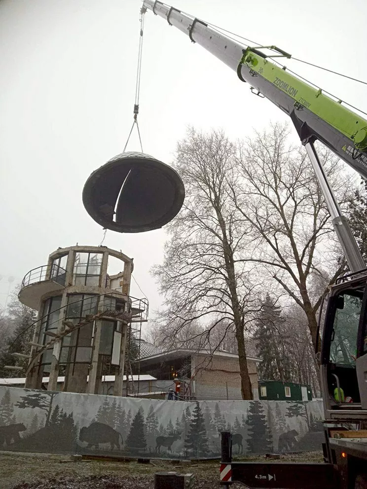 С обсерватории минского планетария сняли крышу