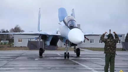В Беларусь из России прибыла партия истребителей Су-30СМ2