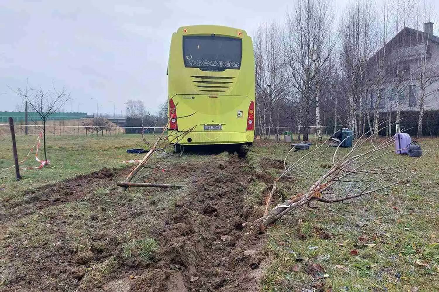 В Польше автобус с 47 белорусами съехал с трассы