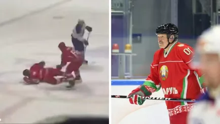 Лукашенко толкнули во время хоккейного матча. Что было дальше?