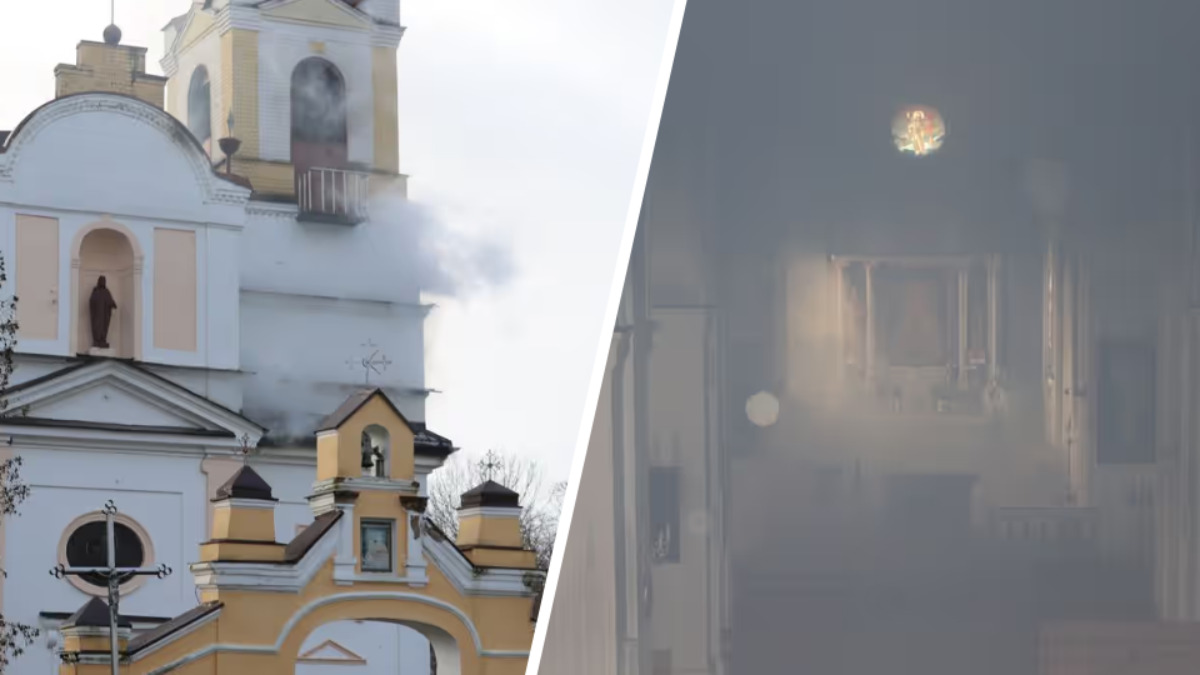 В МЧС назвали причину пожара костёла под Гродно