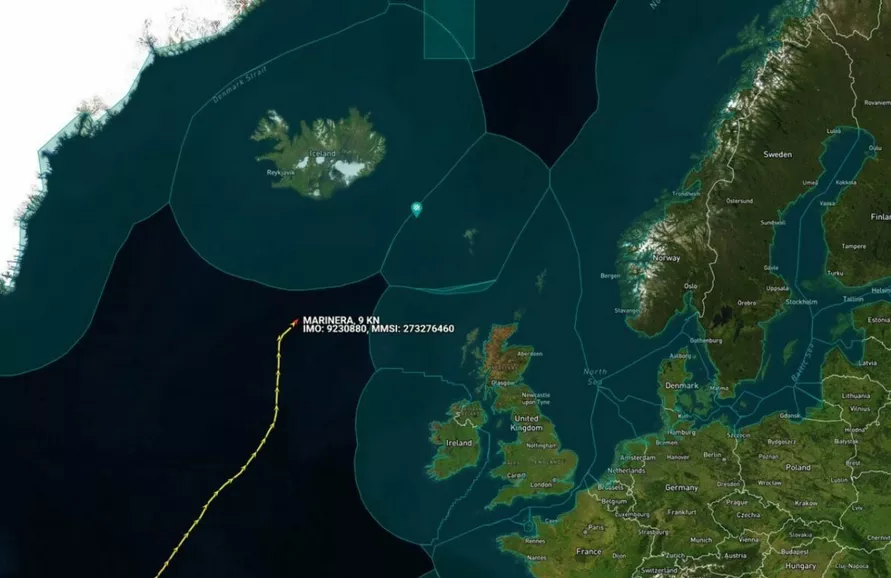 Местоположение танкера