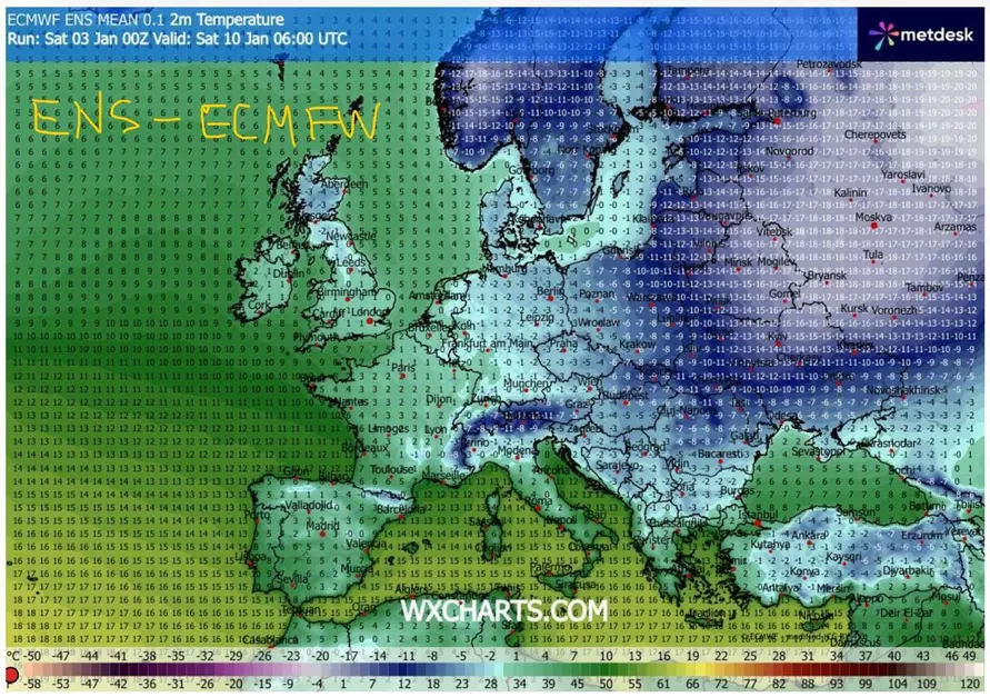 Даже ниже -25°C? Сразу три погодные модели предсказали Беларуси появление «холодного мешка»