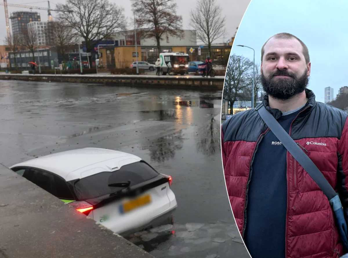 «Не знаю, откуда взялись силы»: белорус спас женщину из упавшей в ледяную воду машины в Эйндховене