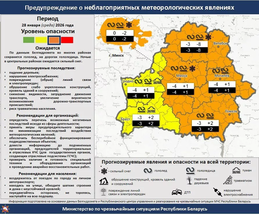 «Просто зеркало» - Белорусы показали, во что превратил дороги циклон «Леони»
