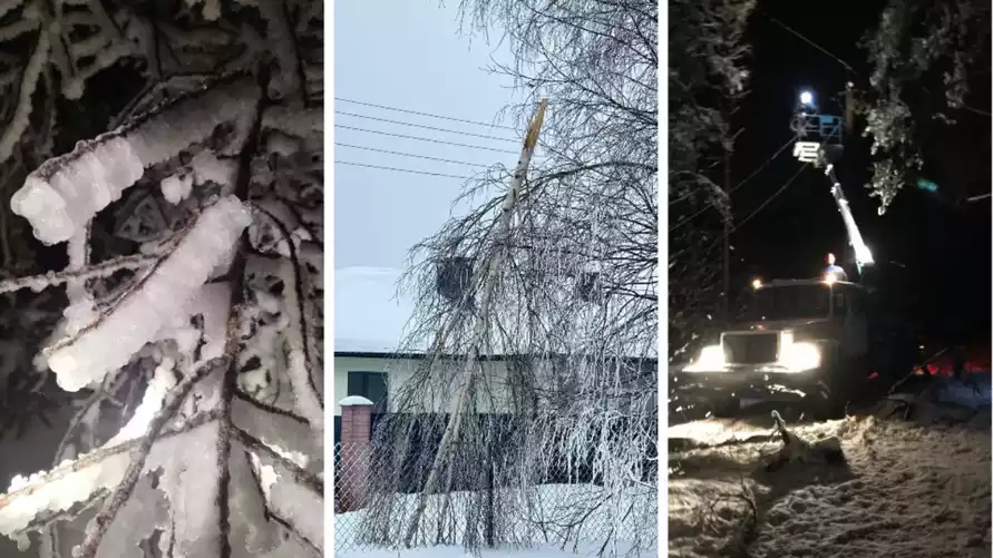 Ледяной дождь оставил без света жителей 227 населенных пункта Беларуси